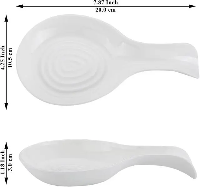 Alt view image 2 of 7 - Kyraton Spoon Rest 2 Pack, Plastic Spoon Holder For Kitchen Counter, Kitchen Utensil Rack For Spoons, Tongs, Spatulas, Spoon Rack For Hob, Dishwasher Safe