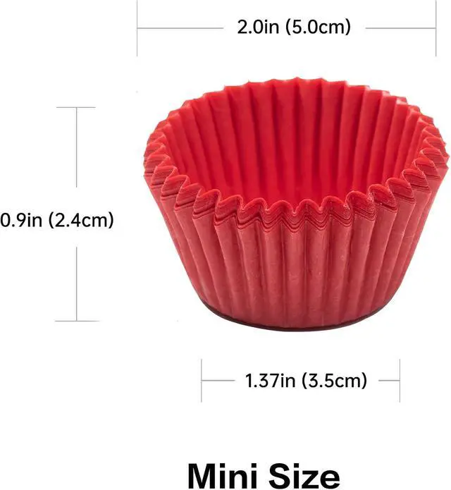Alt view image 2 of 7 - Bake Choice 400pcs Rainbow cupcake liners, mini Christmas muffin liners | Food Grade,non stick,greaseproof Parchemen Paper, Cupcake Liners for Christmas Decorations
