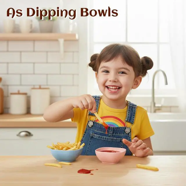 Alt view image 6 of 7 - Soy Sauce Dish 5 OZ, Unbreakable Small Bowls for Dip - Colorful | Chip and Dip Bowl, Wheat Straw Bowl Set of 6, Dipping Sauce Cups for Party, Kitchen, Microwave Safe Dipping Bowls for Ketchup
