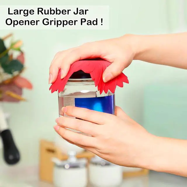 Alt view image 5 of 6 - Maxdot 4 Pcs Large Rubber Jar Opener Pads Non Slip Seniors, Bright Colors | 6.10 Inch Multi Function for Tight Jars and Bottles, Arthritis Friendly for Weak Hands, Heat Resistant Gripper Coaster