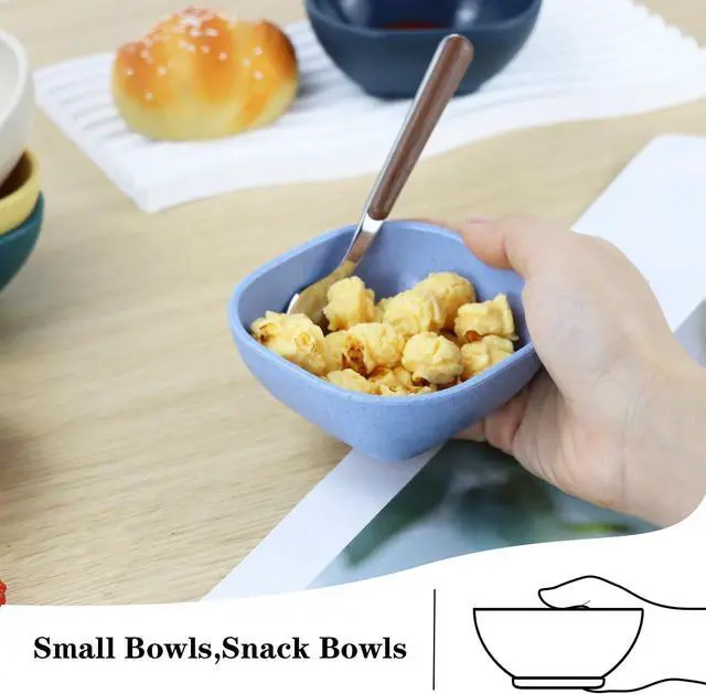 Alt view image 5 of 7 - PYRMONT Wheat Straw Small Bowls Soy Sauce Dishes 5 OZ Small Dessert Bowls Set of 6 Dipping Sauce Cups Mini Prep Bowls Unbreakable Dipping Bowls for Side Dish Ketchup Soy BBQ - Multi color