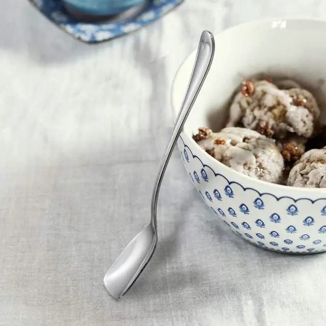 Alt view image 6 of 7 - Dessert Spoons,18/10 Stainless Steel Square Head Spoon, Set of 4