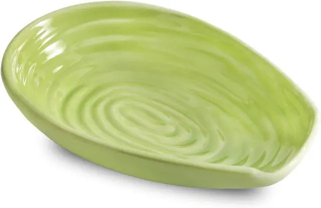 Main image of Spoon Rest for Stove Top, Hasense Spoon Holder for counter protection, Ceramic Utensil Rest for Ladle, Spatula, Tongs, Coffee Bar Accessories, Green