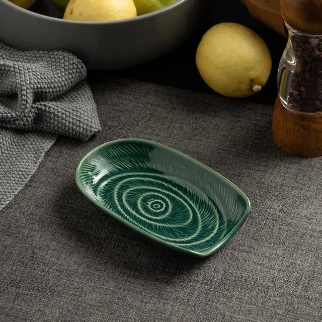 Alt view image 6 of 7 - Ceramic Spoon Rest for Stove Top, Spoon Holder for Kitchen Counter | Works as a coffee spoon rest and utensil rest for ladles, spatulas and stirrers, fitting daily use and housewarming gifts.