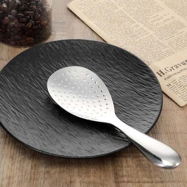 Alt view image 6 of 7 - 304 Stainless Steel Rice Paddle Spoon Spatula, 8-inch Long Non Stick Mirror Finish Stand-Up Design for Rice Mashed Potato Salads, Apply for Kitchen Home Restaurant Serving