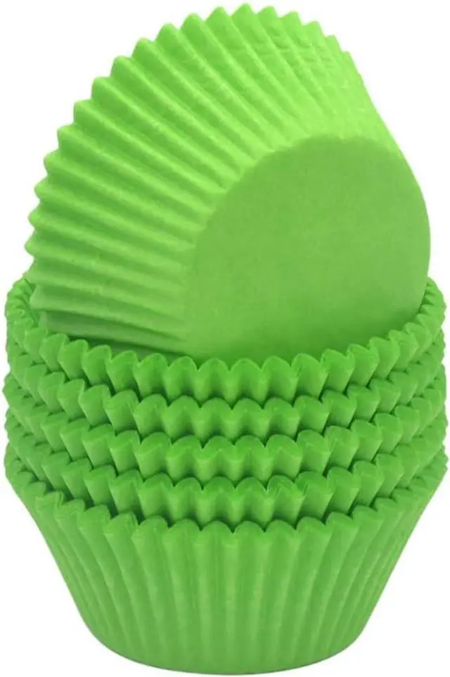 Main image of Green Cupcake Liners Greaseproof Paper Standard Baking Cups for Party and More, 150-Count