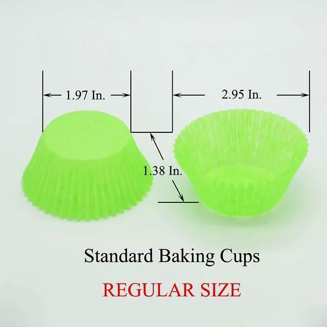 Alt view image 2 of 6 - Green Cupcake Liners Greaseproof Paper Standard Baking Cups for Party and More, 150-Count