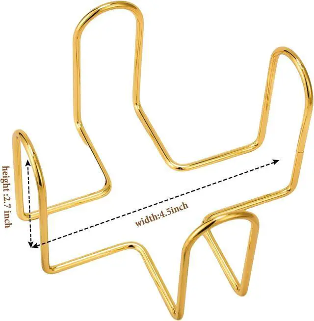 Alt view image 2 of 6 - Coaster Holder 4.3 Inch Gold Iron Metal Holder Storage Caddy for Both Round and Square Coasters Fit 4 to 9 Pieces Coasters (1 PC)