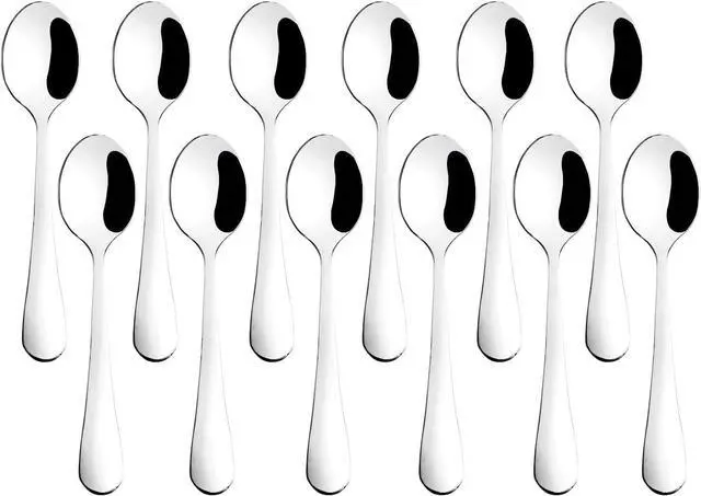 Main image of Hiware 12-Piece Demitasse Espresso Spoons, 4 Inches Stainless Steel Mini Coffee Spoons