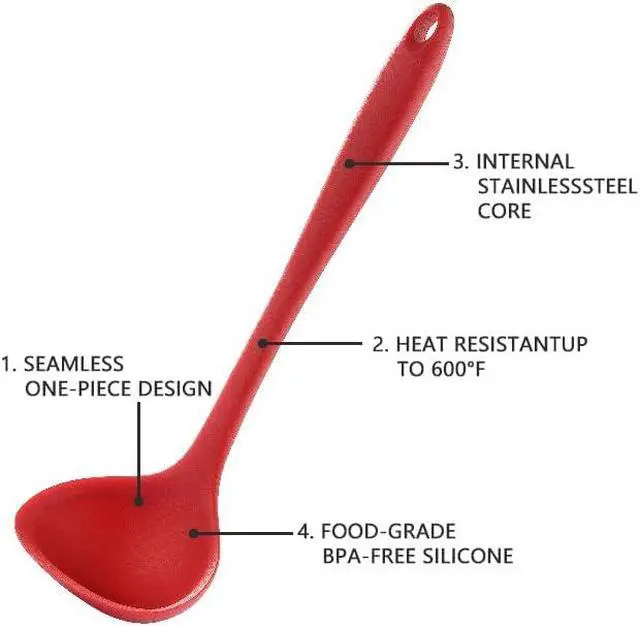 Alt view image 3 of 7 - Silicone Soup Ladle Set for Cooking, Serving Sauces, Soups and Gravies
