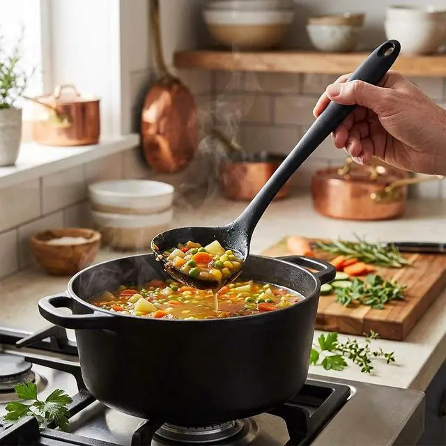 Alt view image 7 of 7 - Silicone Soup Ladle Set for Cooking, Serving Sauces, Soups and Gravies