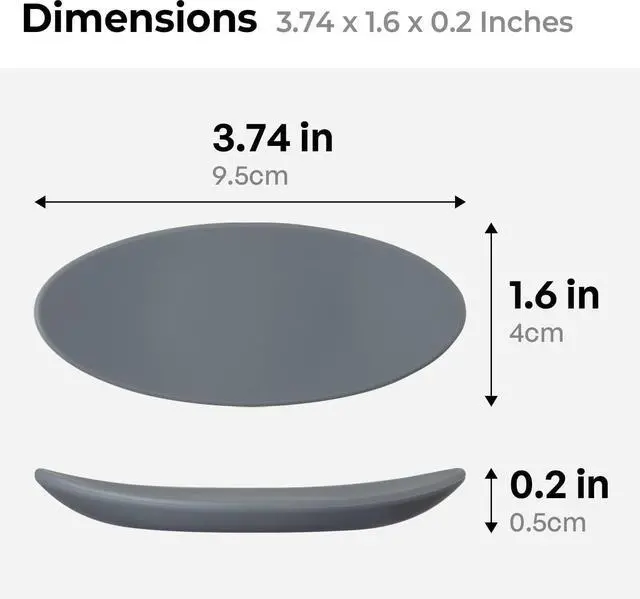 Alt view image 6 of 7 - Carrotez 2 PCs Small Silicone Coffee Spoon Rest 3.74"L x 1.6"W - Deep Grey | Spoon Holder Flexible almond-Shaped for Next to Coffee Maker, Kitchen Utensil Rest