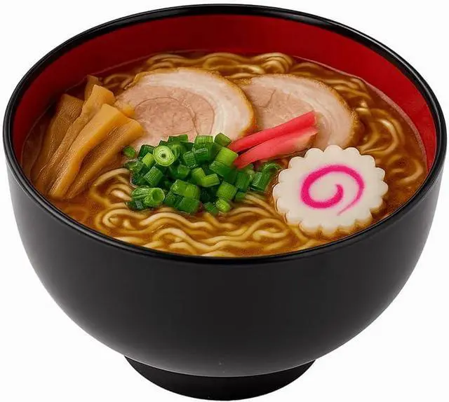 Main image of JapanBargain, Japanese Large Ramen Bowl 38oz Pho, Udon, Noodle, and Cereal Bowl Black and Red Lacquer Plastic Microwave & Dishwasher Safe Made in Japan