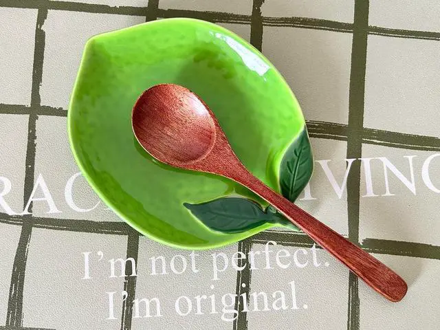 Alt view image 4 of 7 - Ceramic Spoon Rest for Stove Top & Kitchen Counter Spoon Holder for Stove & Cooking Spoon Holder for Ladle Cute Coffee Spoon Rest Utensil Rest Spatula Rest, Lemon Kitchen Decor & Accessories (Green)