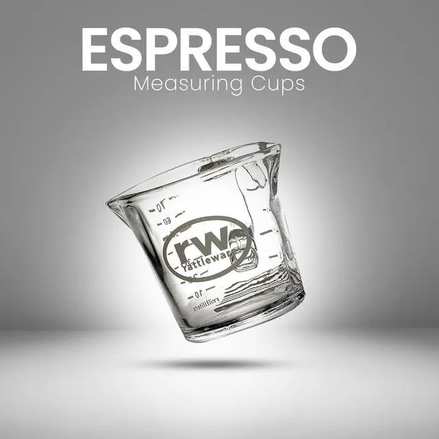 Alt view image 3 of 7 - Rattleware 3oz Espresso Shot Glass Pitcher with Double Spout, Measuring Cup