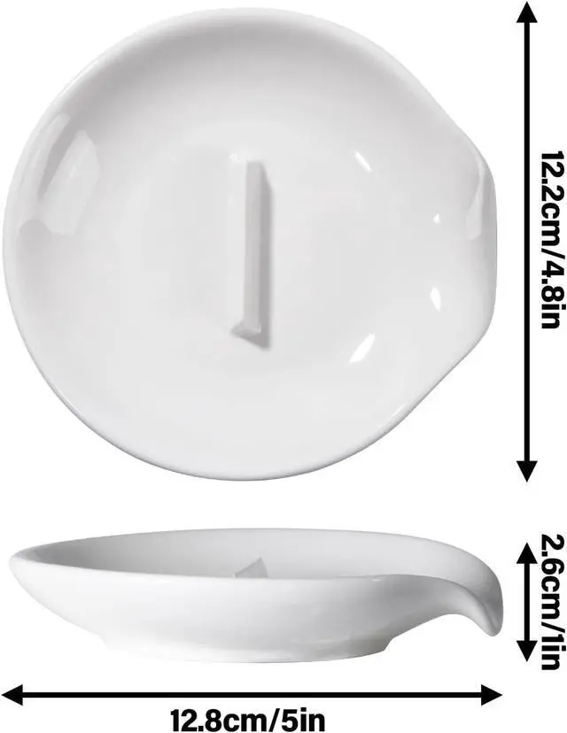 Alt view image 4 of 7 - Egg Cracker Spoon Holder,Ceramic Spoon Rest for Kitchen | Ceramic Spoon Holder for Stove Top, Cooking Spoon Holder,Heat Resistant Utensil Rest for Countertop