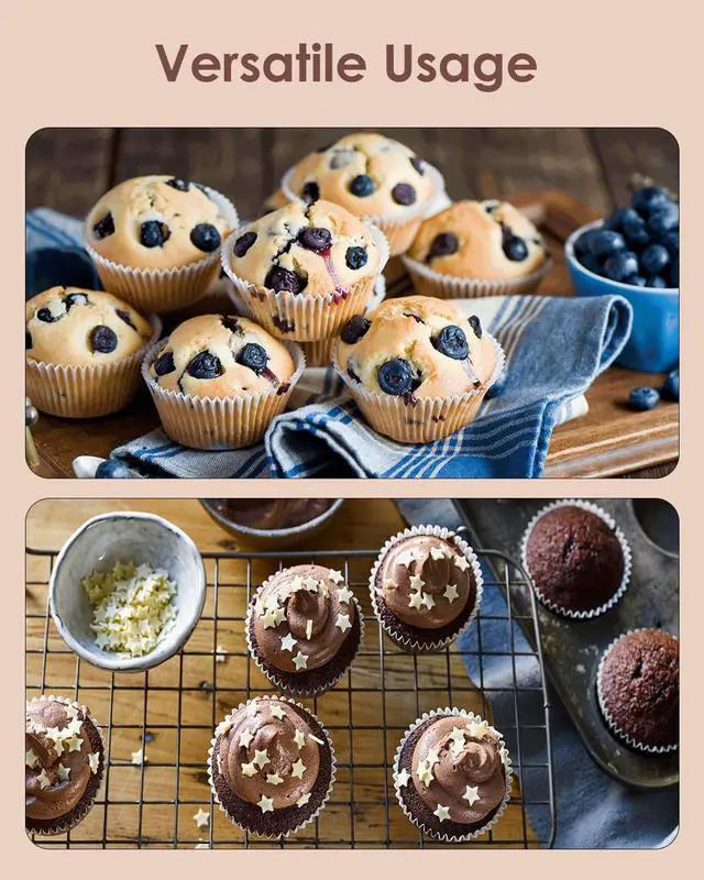 Alt view image 4 of 7 - Bake Choice 400pcs Black Mini cupcake liners for baking, mini muffin liners | Food Grade,Non Stick,Greaseproof Parchemen Paper, For Martin Luther King Jr Day Decorations, For Mini Muffin Pan