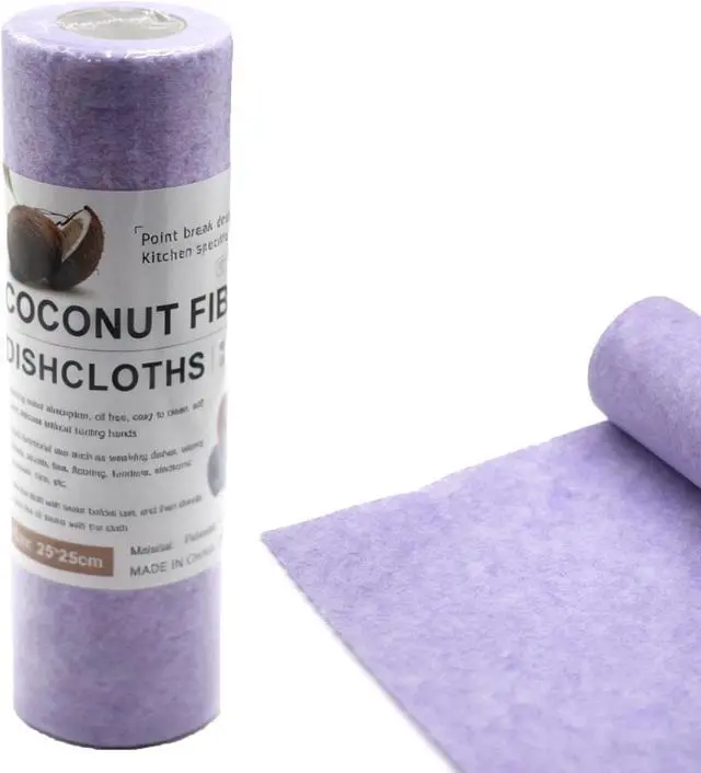 Main image of Coconut Fiber Dishcloth Roll,Reusable Kitchen Cleaning Cloths | Eco-Friendly & Plastic-Free | Highly Absorbent | Quick-Drying Fiber | Easy-Tear Roll Design | Reusable for Everyday Cleaning