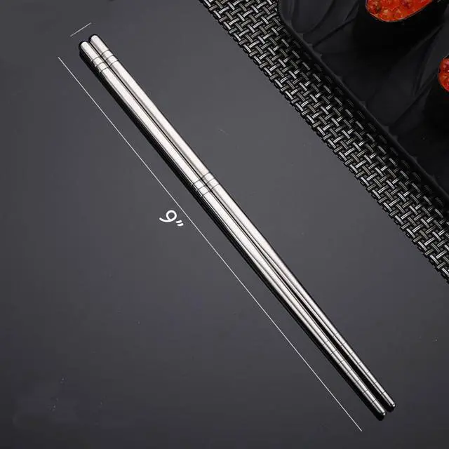 Alt view image 2 of 6 - Spoon and Chopsticks Set, 4 Pair Metal Chopsticks Spoon Set, 4 Set Reusable Korean Spoons Set for Home, Kitchen or Restaurant