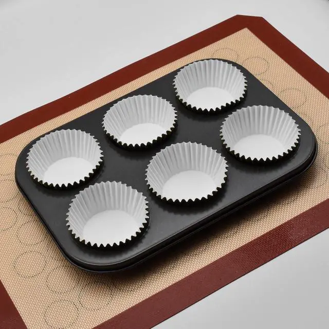 Alt view image 6 of 7 - 200 Pcs Gold Foil Cupcake Liners Standard Baking Cups Muffin Paper Cases | Food-grade, Greaseproof & Sturdy Parchment, Cupcake Wrapper for Party, Christmas, Gift
