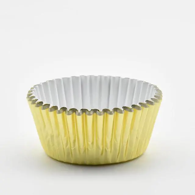 Alt view image 7 of 7 - 200 Pcs Gold Foil Cupcake Liners Standard Baking Cups Muffin Paper Cases | Food-grade, Greaseproof & Sturdy Parchment, Cupcake Wrapper for Party, Christmas, Gift