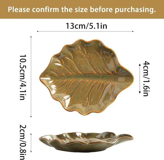 Alt view image 3 of 7 - Mecaikru Ceramic Spoon Rest, 5.1 in Leaf Shape for Stove Top and Counter | Fits spoons, ladles, spatulas and coffee stirrers beside the stove, sink, coffee bar or dining table.