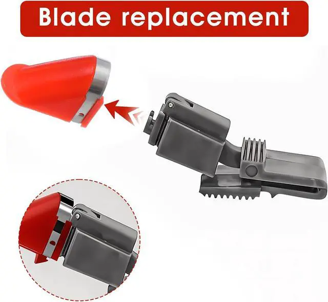 Alt view image 4 of 7 - 15 PCS Stainless Steel Replacement Blades, Electric Potato Cutter Accessory for Electric Rotating Potato Peeler Automatic Fruit Peeler Electrics Peeling Tool (Red)
