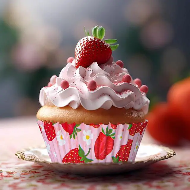 Alt view image 5 of 7 - Whaline 600Pcs Strawberry Cupcake Liners Summer Colorful Baking Cups Cute Fruit Theme Cupcake Wrappers Holders Muffin Liners for Holiday Bridal Baby Shower Wedding Birthday Party Decor