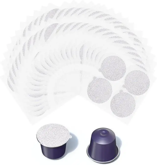 Main image of 200pcs 37mm Espresso Coffee Capsule Foil Seal Lid Stickers for Nespresso | Reusable Aluminum Pods Lids Stickers Compatible with Nespresso Original Machines (No Capsule Cup, Style 2)