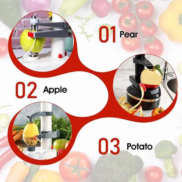 Alt view image 5 of 7 - 15 PCS Stainless Steel Replacement Blades, Electric Potato Cutter Accessory for Electric Rotating Potato Peeler Automatic Fruit Peeler Electrics Peeling Tool (Red)