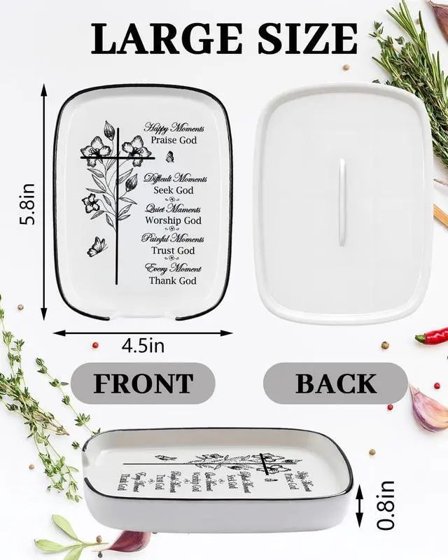 Alt view image 3 of 7 - Christian Religious Kitchen Gifts for Women, Spoon Rest for Stove Top | Religious Scripture Bible Verse Kitchen Gifts for Women Mom Wife, Spoon Holder Cooking Utensil Rest for Kitchen Counter Decor