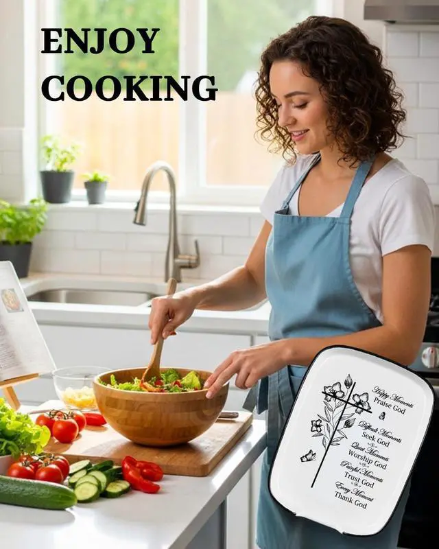 Alt view image 6 of 7 - Christian Religious Kitchen Gifts for Women, Spoon Rest for Stove Top | Religious Scripture Bible Verse Kitchen Gifts for Women Mom Wife, Spoon Holder Cooking Utensil Rest for Kitchen Counter Decor