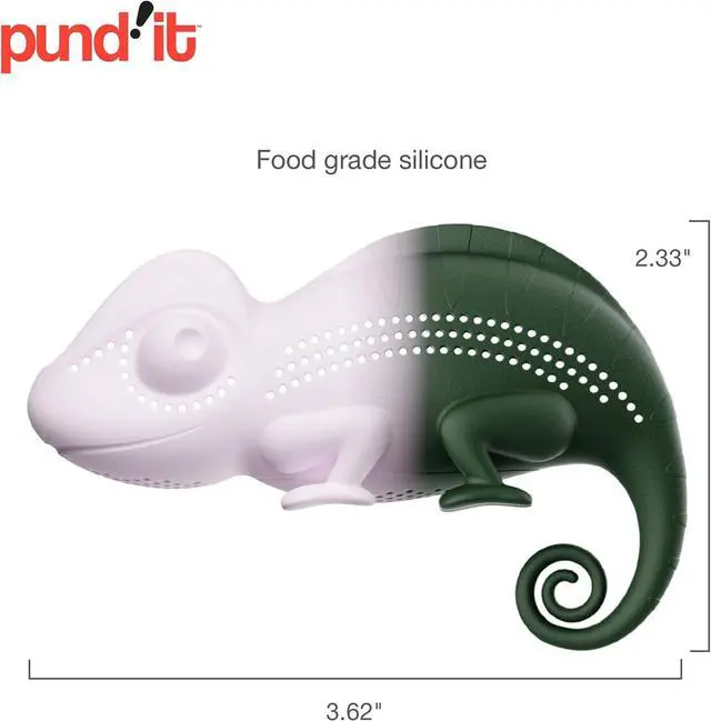 Alt view image 7 of 7 - Pund'it Chamomileon Tea Infuser, Cute Color Changing Loose Leaf Tea Steeper | Fun Chameleon Tea Steeper Changes Color While Steeping | Reusable, Dishwasher Safe, Food Safe Tea Accessory | Hangs On Mug