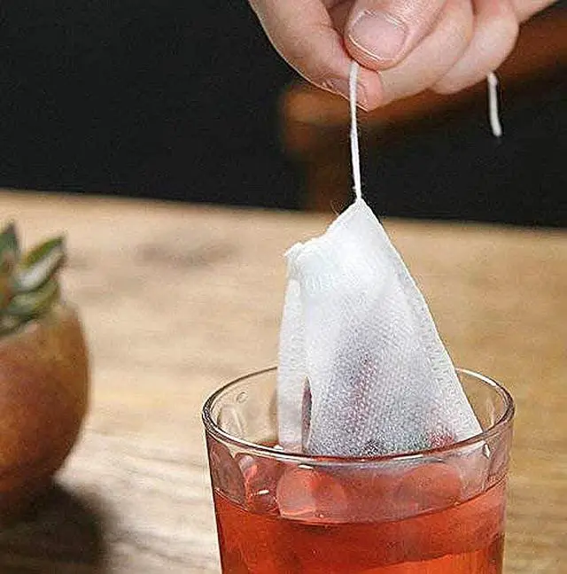 Alt view image 5 of 7 - TamBee 100 Pack Disposable Tea Filter Bags Empty Muslin Drawstring Seal Filter Tea Bags Drawstring Herb Loose Tea Bag Tea Filter Pouches Empty Tea Bags (1.97"X2.76" / 5cm X 7cm)