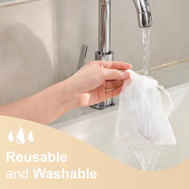 Alt view image 7 of 7 - Reusable Nut Milk Bag 6 Pack, 3 Sizes Fine Mesh Strainer Bags (20"x20", 12"x12", 12"x8"), Nylon Filter Bags for Almond Milk, Juice, Cheese Making, Cold Brew Coffee & Yogurt