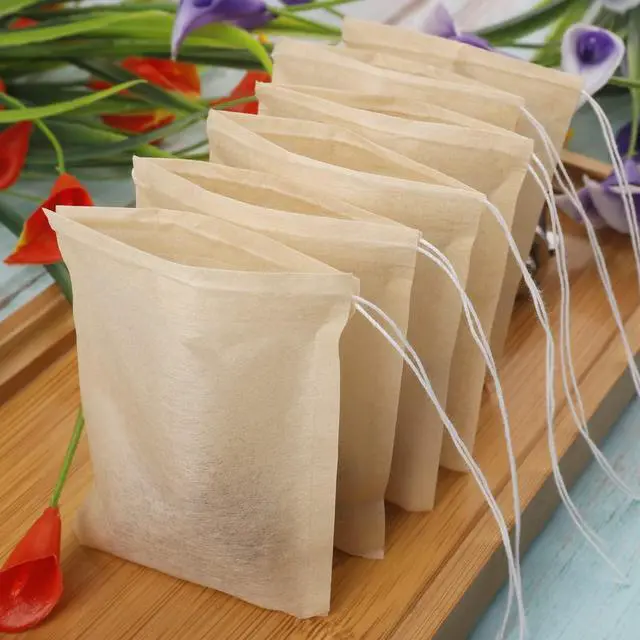 Alt view image 3 of 7 - 100 PcsTea Filter Bags, Tea Bags for Loose Leaf Tea Safe & Natural Material, Disposable Tea Infuser for Loose Leaf Tea, Coffee, Spice, Herbs (3.2 x 4.0 inch)