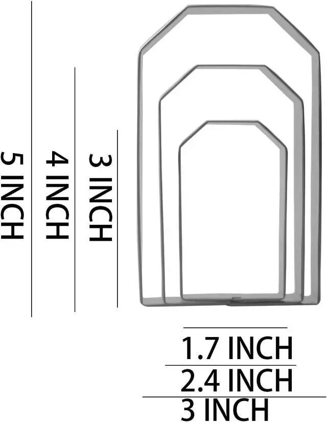 Alt view image 2 of 2 - Keewah Tea Bag Hang Tag Cookie Cutter Set - 5,4,3 - 3 Piece - Stainless Steel | 5,4,3