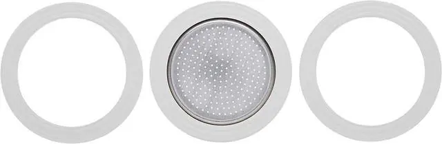 Main image of Bialetti Replacement Gaskets and Filter for 1 Cup Moka / Break / Dama / Mini Express Espresso Makers (1-CUP Size)