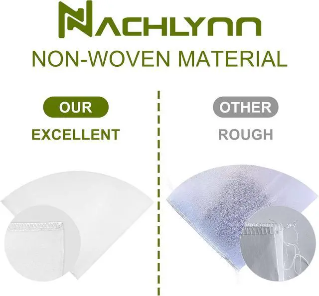 Alt view image 2 of 7 - NACHLYNN 20pcs Deep Fryer Oil Filter 4.5 Inch Non Woven Maple Syrup Filter Cones Cooking Oil Filters for Restaurant Kitchen Cafe Hotel