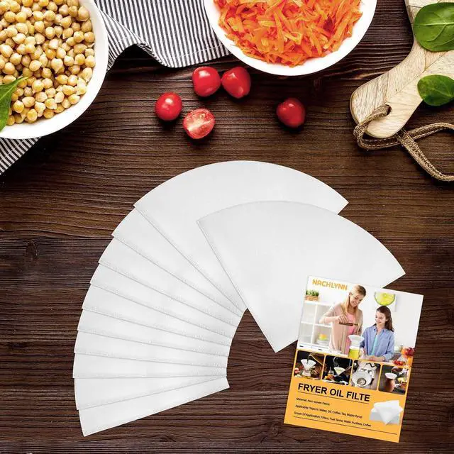Alt view image 3 of 7 - NACHLYNN 20pcs Deep Fryer Oil Filter 4.5 Inch Non Woven Maple Syrup Filter Cones Cooking Oil Filters for Restaurant Kitchen Cafe Hotel