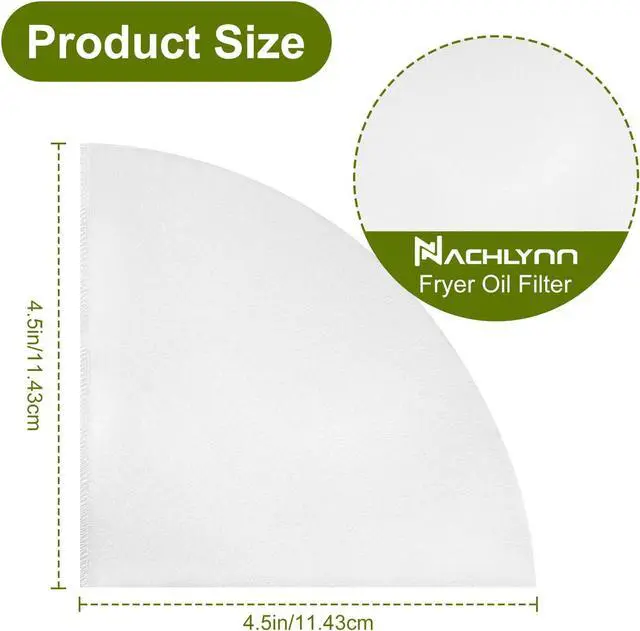 Alt view image 5 of 7 - NACHLYNN 20pcs Deep Fryer Oil Filter 4.5 Inch Non Woven Maple Syrup Filter Cones Cooking Oil Filters for Restaurant Kitchen Cafe Hotel