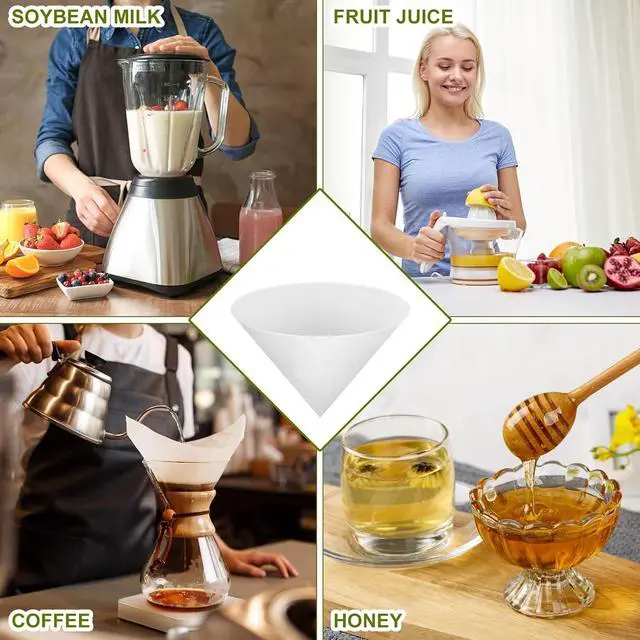 Alt view image 4 of 7 - NACHLYNN 20pcs Deep Fryer Oil Filter 4.5 Inch Non Woven Maple Syrup Filter Cones Cooking Oil Filters for Restaurant Kitchen Cafe Hotel