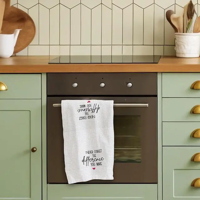 Alt view image 5 of 5 - Never Forget The Difference You Make - 16 x 24 Inches Inspirational Kitchen Hand Dish Towels-Decorative Fast Drying Home Dishcloth-Party Decoration and Supplies-A06