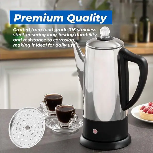 Alt view image 5 of 7 - 44199 Percolator Basket Lid Cover Replacement Parts for Presto 12 Cup | 3.8 Diameter Percolator Coffee Pot Stainless Steel Basket Lid Compatible with Presto 0281103 0281104 0281105