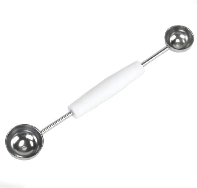 Main image of Chef Craft Double Sided Stainless Steel Melon Baller, 7.5 inches in length, White