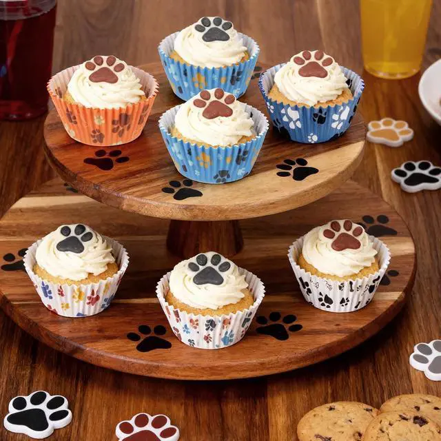 Alt view image 4 of 6 - 600 Pcs Paper Baking Cups Cupcake Wrappers,Paw Cupcake Liners