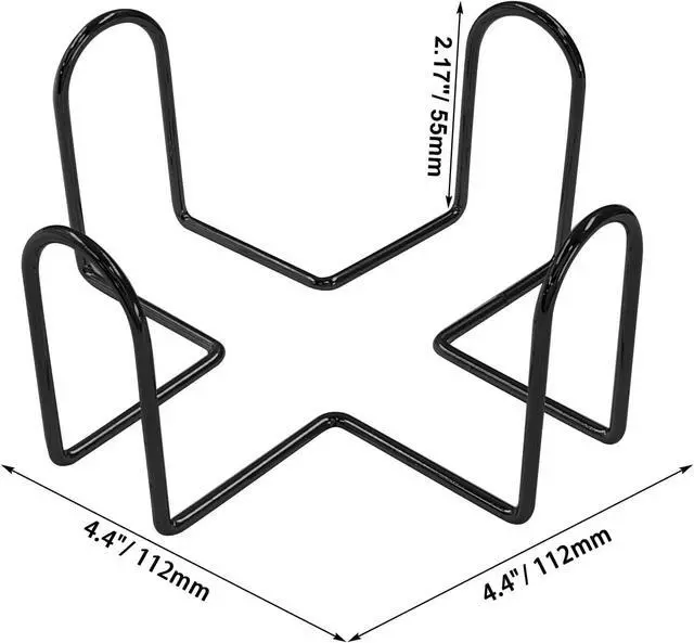 Alt view image 2 of 5 - Hordion 4 Pack Metal Coaster Holder, 4.4 Inch Black Iron Coaster Stand | Suitable for Square or Round Coaste Sets, Fit 4 to 7 Coasters