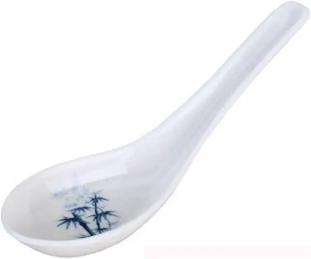 Alt view image 2 of 5 - JapanBargain 2323x4 Set of 4 White Bamboo Japanese Soup Spoons, 5 Inch Ramen Pho Wonton Miso Rice Spoons