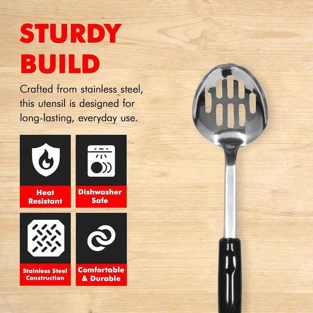 Alt view image 2 of 7 - Chef Craft Select Slotted Spoon, 12 inch, Stainless Steel