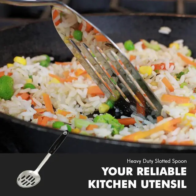 Alt view image 3 of 7 - Chef Craft Select Slotted Spoon, 12 inch, Stainless Steel